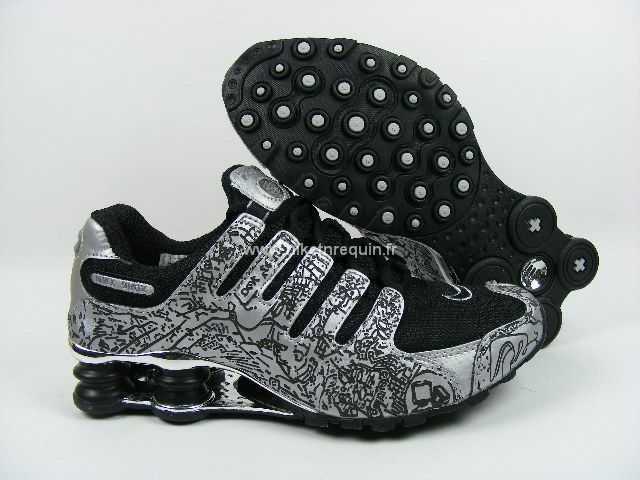 Nouvelle Arrial Hommes Nike Shox Nz Argent Noir 3013